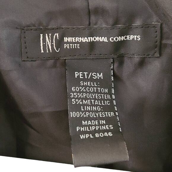 INC International Concepts Trimmed Belted Trench Coat - size Small Petite - Picture 4 of 9